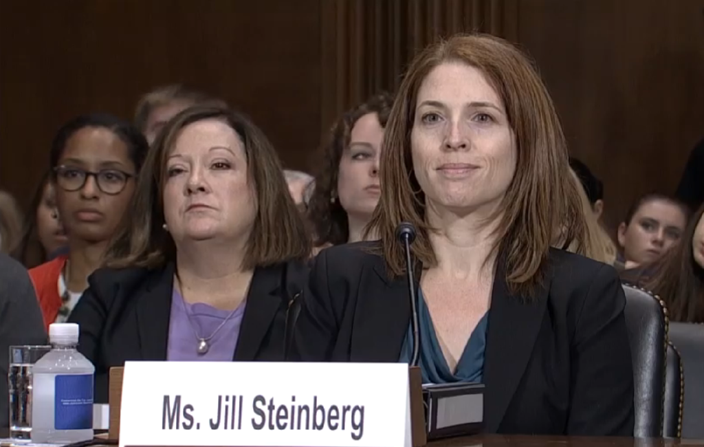 Jill Steinberg, Senior Counsel to the Deputy Attorney General, testifies before the Senate Judiciary Committee on the work the federal government has done to combat sex trafficking in the US